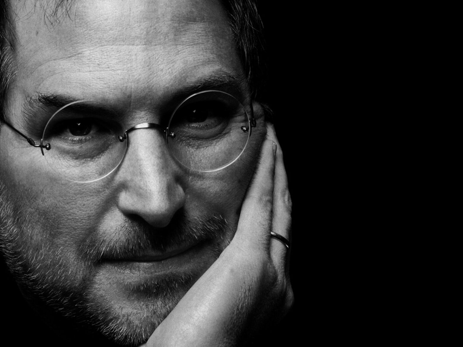 Close up of Steve Jobs